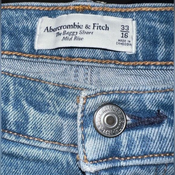 Abercrombie “The Baggy Short” cut off Jean shorts plus size - Picture 4 of 7